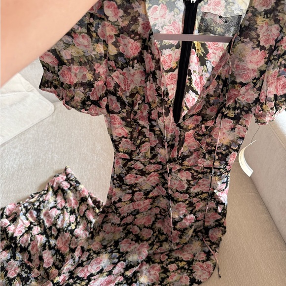 Reformation Huntington Dress in China Rose 2 - Picture 14 of 14